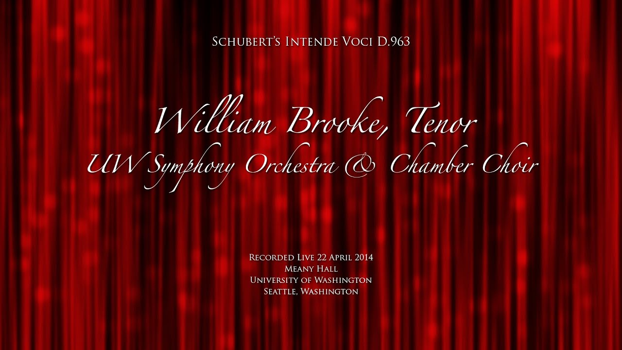 William Brooke Performs Schubert's 