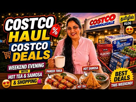 Usa Costco deals and Haul ✨Cozy evening with hot samosa |Special dinner surprise😳 #tamil #vlog 