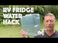 RV FRIDGE WATER HACK: More H2O 💦  Less space & energy ⚡️CHEAP fix. Campervan 🚐 ICED COFFEE ☕️ tip