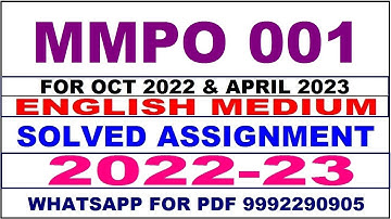 mmpo 2 solved assignment 2022-23 in english | mmpo 2 solved assignment 2022-23 | mmpo 2 2023