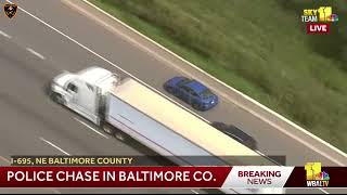 Baltimore, MD Police Chase 9/16/2022. Audio added