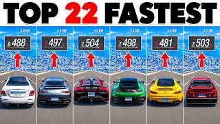 Top 22 Fastest Mercedes Cars in Forza Horizon 6 | Downhill Top Speed Test screenshot 4