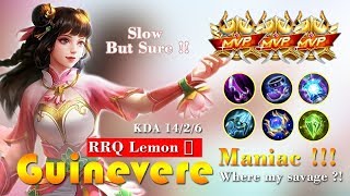 MANIAC !! Perfect Gameplay Guinevere !! By RRQ Lemon ☼ | Mobile Legends Bang Bang