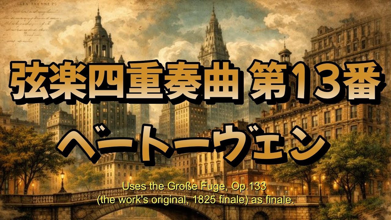 ベートーヴェン 弦楽四重奏曲 第13番 変ロ長調 作品130 - YouTube