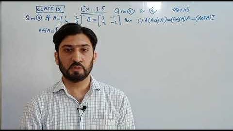 Exercise 1.5 , 9th , maths, Adjoint and inverse of matrices