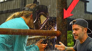 WELDING and RAIN Don't Mix! Homestead / TINY House Adventures