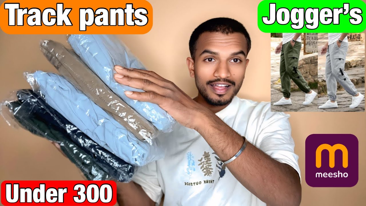 Top 5 Best Track pants joggers for men under 200-300 🔥 from meesho | Shopping with Samrat 