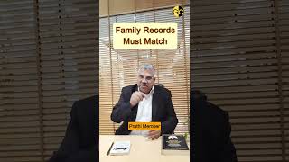 Family Records Must Match | Gazette Consultant Telugu