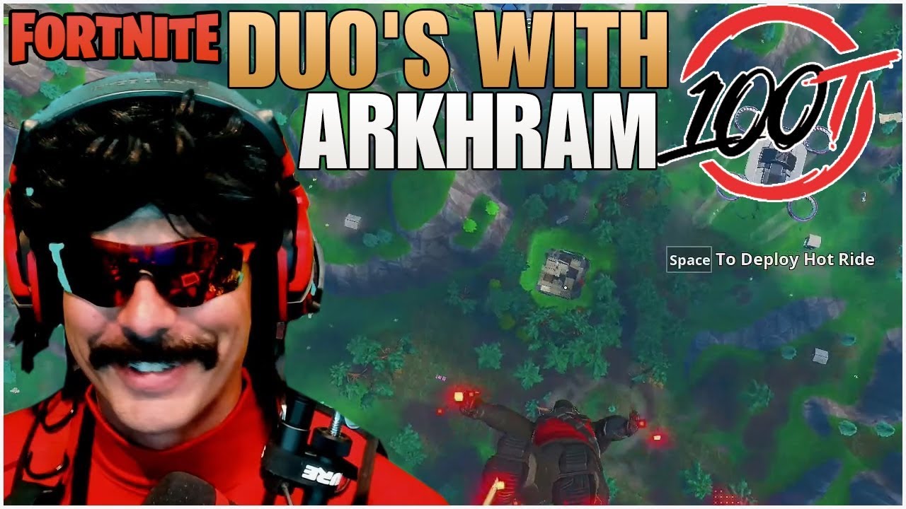 Dr Disrespect Plays Fortnite With Pro Player Arkhram of 100 Thieves!
