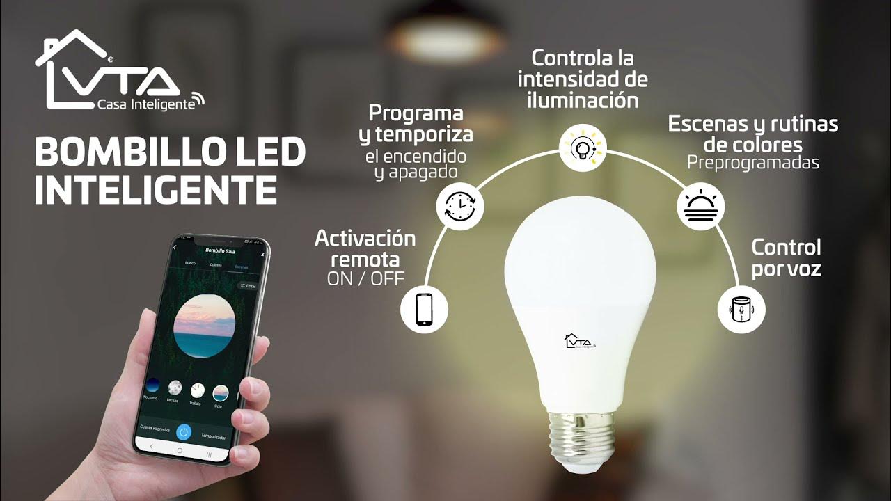 BOMBILLO LED RGB WIFI INTELIGENTE, Millones de colores