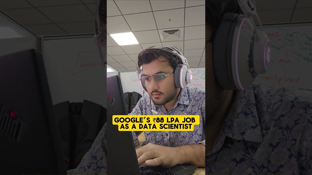 88 LPA as Data Scientist Google free course #google #datascience - youtube