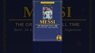 Lionel Messi: From Sick Kid in Argentina to Greatest of All Time | Learn English #Shorts