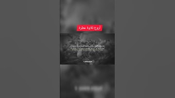تلاوة عطرة تمس القلب بالراحة والهدوء 💞