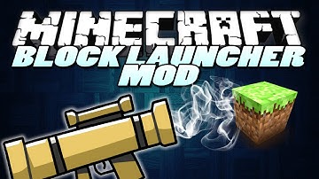 Minecraft Mods | BLOCK LAUNCHER MOD | "Bouncing Blocks" | Minecraft Mod Showcase