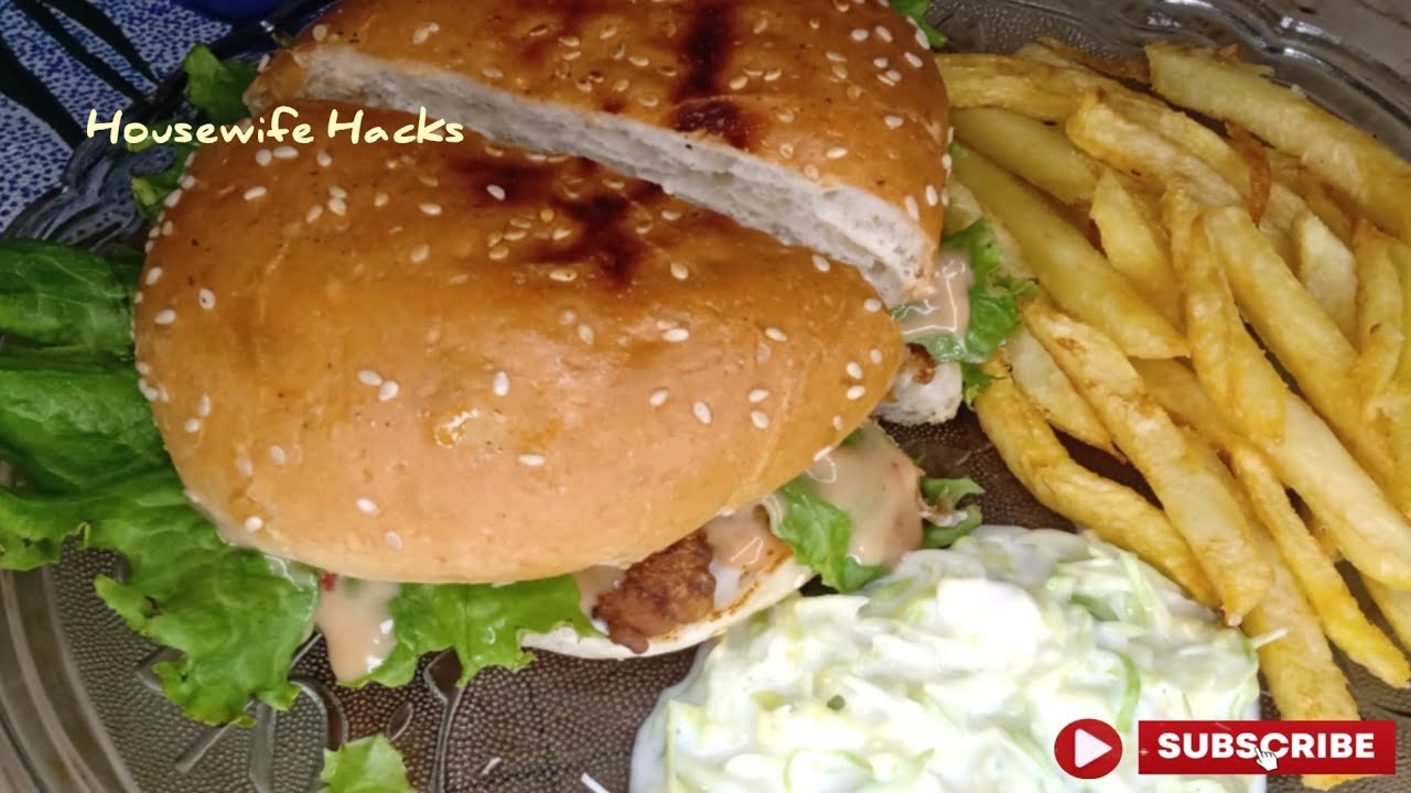 Zinger Burger || KFC Style Chicken Zinger Burger 