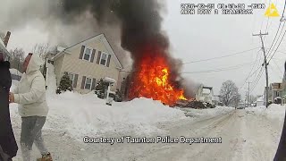 Police body cam footage shows aftermath of Taunton house explosion