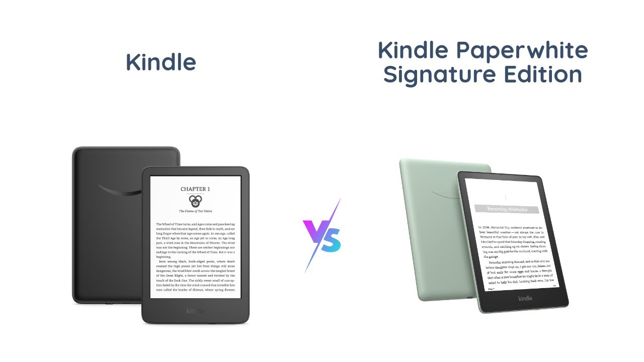 Kindle 2022 vs Kindle Paperwhite Signature Edition - Which one is for you?