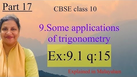 Chapter 9 some applications of trigonometry Ex:9.1 q:15 CBSE class 10 in Malayalam