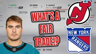 What Would The Rangers and Devils Have To Give Up To Trade For Timo Meierr?? NHL 23)