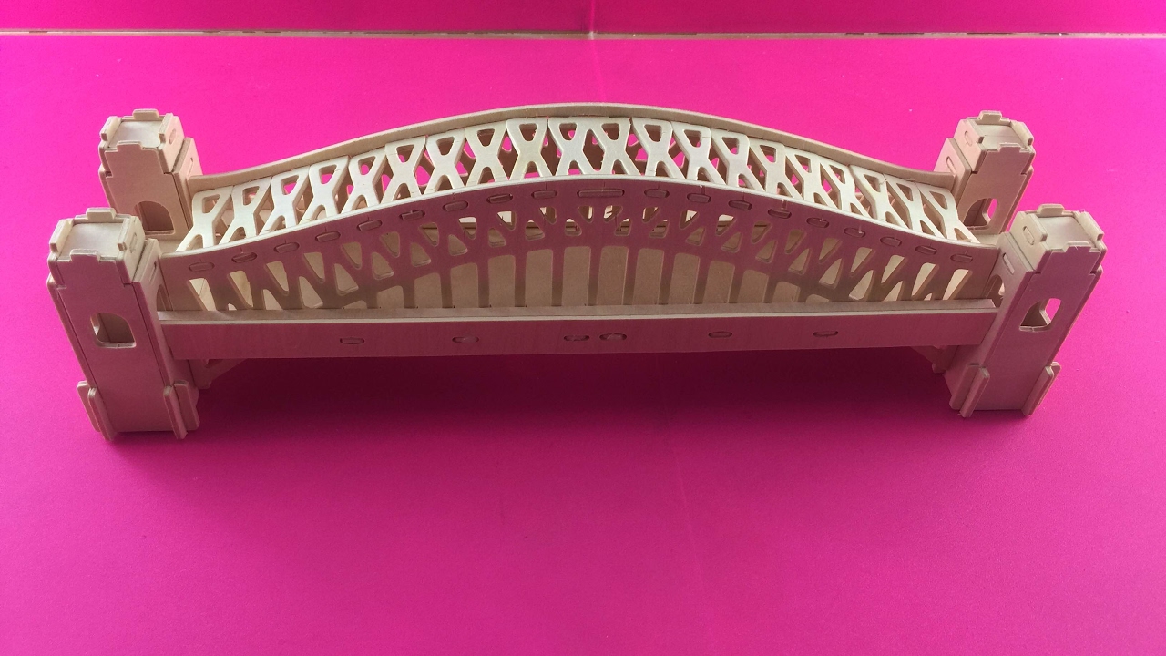 Woodcraft Construction Kit DIY, Assembly Sydney Bridge