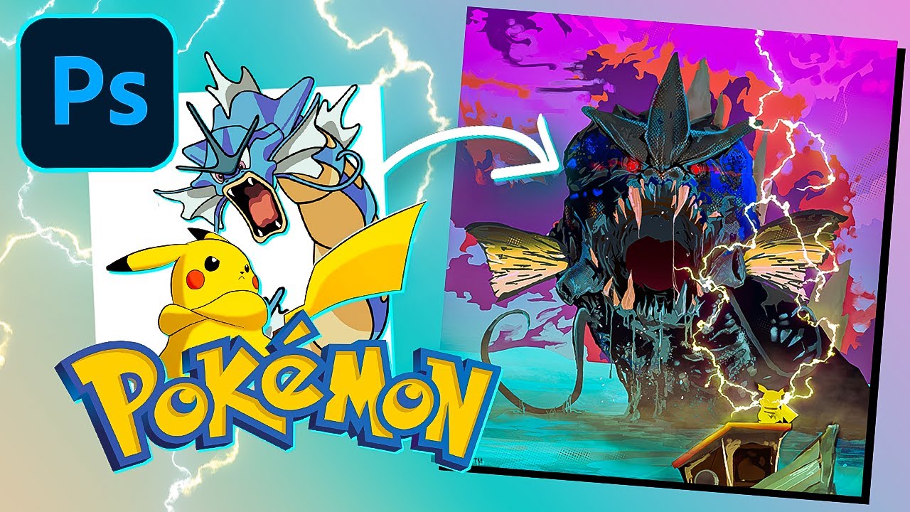 Pikachu Battles Gyarados in AMAZING Photoshop Challenge!