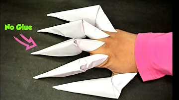 Origami Claws Easy Tutorial | How to Make Origami Claws | No Glue Paper Craft | Origami Wolf Claws