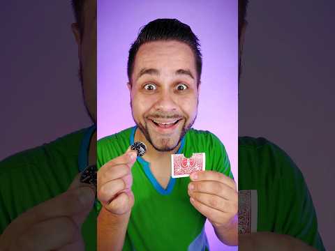 COIN THROUGH THE CARD! Magic Trick TUTORIAL ?? #shorts #magicreveal #coinmagictrick