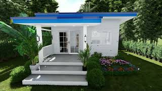 แบบบ้านชั้นเดียวขนาดเล็กทรงโมเดิร์น/simple house design/small house design idea 36 sqm