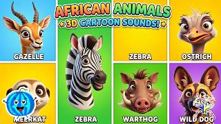 The Animal Sounds Song! | Gazelle, Zebra, Ostrich, &amp; More | Simple EduFam Learning