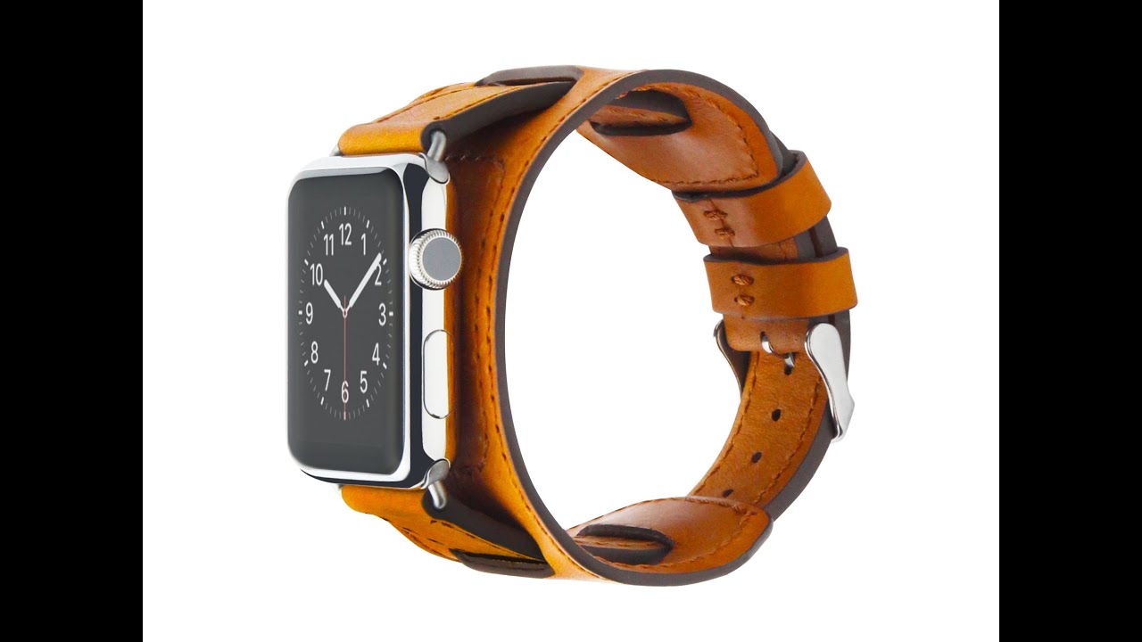 Ремешок Cozistyle Wide Leather Band Apple Watch 42mm Black видео