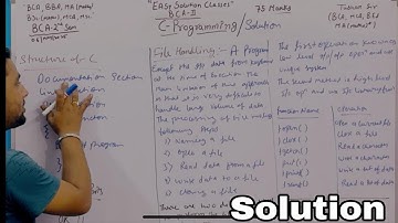 C-Programming Language l Solution l Prediction Sample Paper-1 l Easy to Understand/Learn l Important