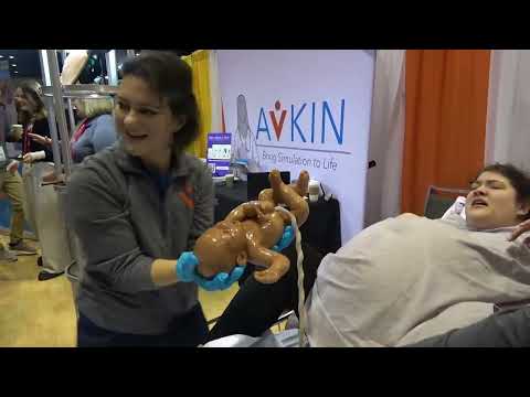 Avkin Demonstrates Wearable AvBirth Birthing Simulator at IMSH 2023