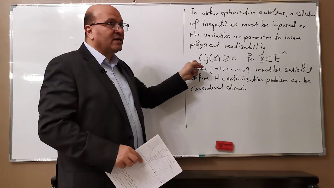 Lecture 2 : The Optimization Problem (Part 2) - YouTube