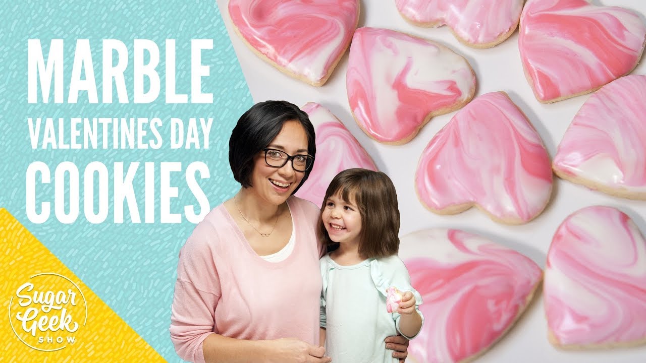 How To Make Marbled Heart Cookies For Valentine's Day 