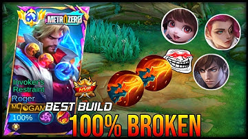 Roger Best 1 Shot Build 2025!! - 100% Broken Crit Dmg! - Roger Best Build 2025 - MLBB