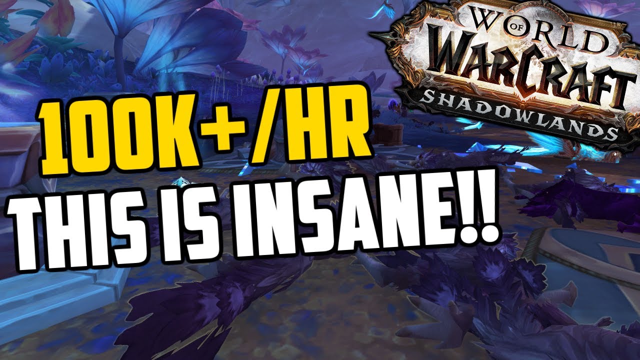 THIS FARM IS INSANE!! 100K+ PER HOUR EASY! Shadowlands Goldfarm in Bastion!