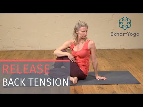 Yoga twists to release tension in the back