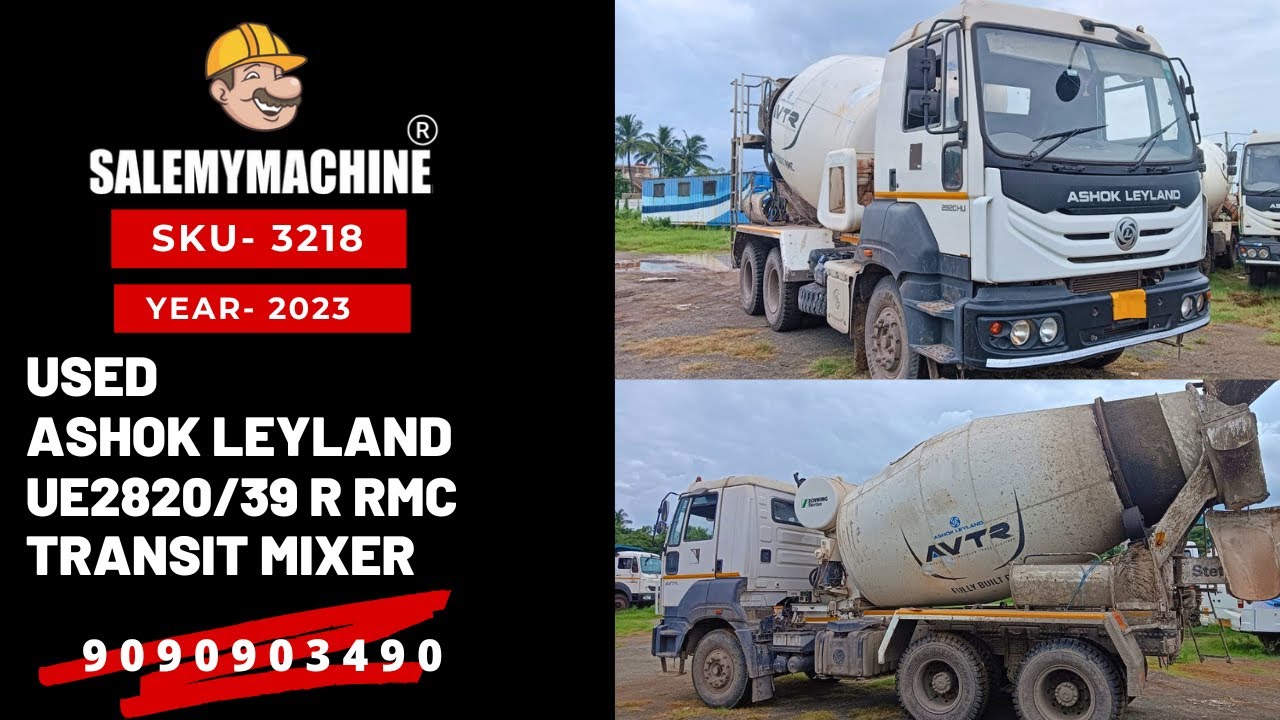 USED ASHOK LEYLAND TRANSIT MIXER FOR SALE l USED CONSTRUCTION EQUIPMENT FOR SALE l SALEMYMACHINE