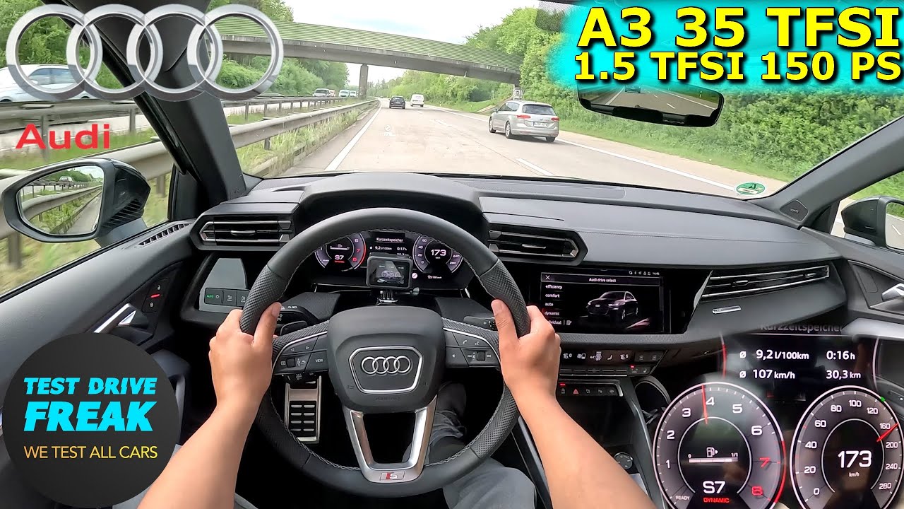 2024 Audi A3 35 TFSI Sportback 150 PS HIGH SPEED AUTOBAHN DRIVE POV