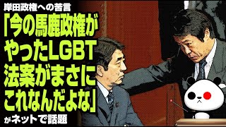 岸田政権への苦言「今の馬鹿政権がやったLGBT法案がまさにこれなんだよな」が話題