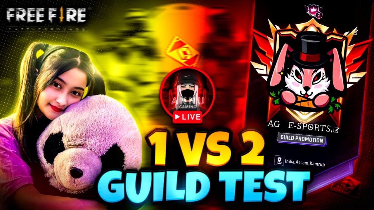 🤯FREE FIRE LIVE GUILD TEST CUSTOM ROOM | FF LIVE GUILD TEST | 