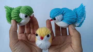 Yün İpten Kuş Nasıl Yapılır 🐦 Easy Chicken Making-Woolen Craft