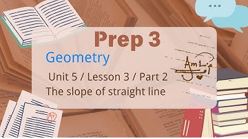 Prep. 3 / Geometry / Lesson 3 / The slope of a straight line / Part 2  / Unit 5 