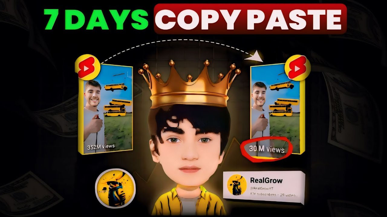 10M Views in 7 days | Copy Paste of viral shorts and Earn Money 😱 ...