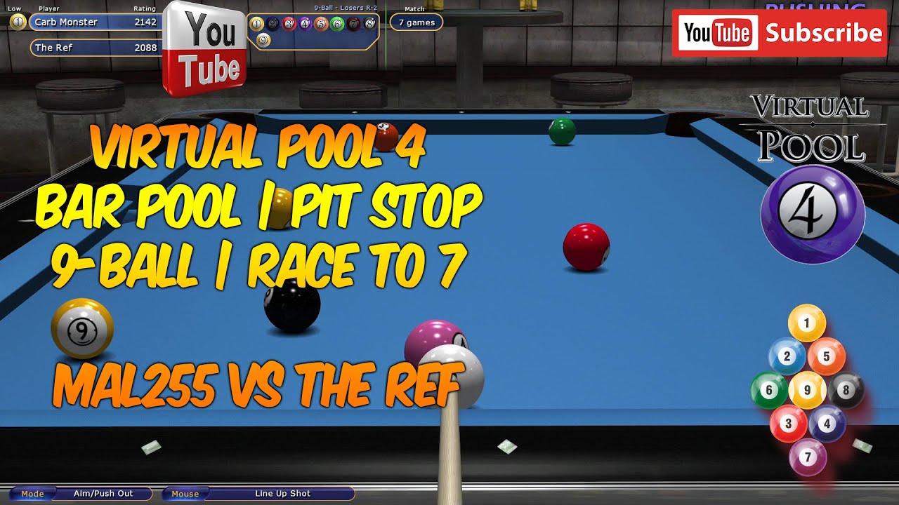 Virtual Pool 4 | World 9-Ball Bar Championships | Loss Side R3 | Mal255 vs The Ref | Race to 7 Racks