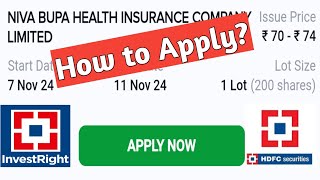 How To Apply For Niva Bupa IPO (HDFC)