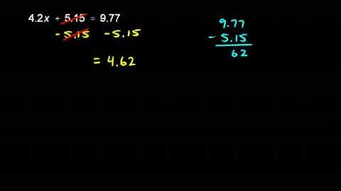 Prealgebra 5.6a - Solving Equations that Contain Decimals