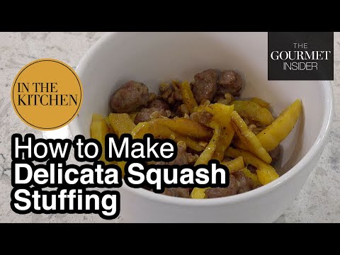 In The Kitchen: How to make Delicata Squash Stuffing – The Gourmet Insider