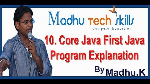10  First Java program explanation