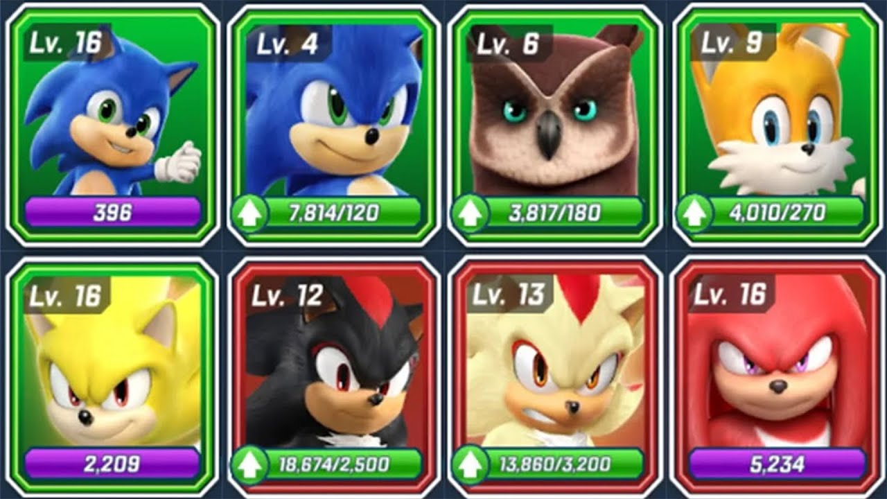 Sonic Forces Speed battle - All Movie Runners Battle (baby, Tails, Longclaw, Knuckles, Teen, Super)